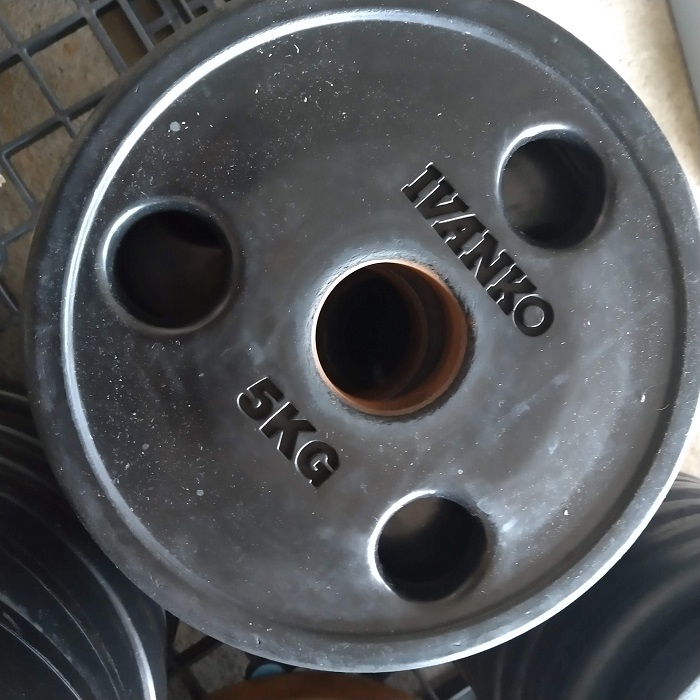 IVANKO ROEZHCオリンピックラバーイージーグリッププレート5kg