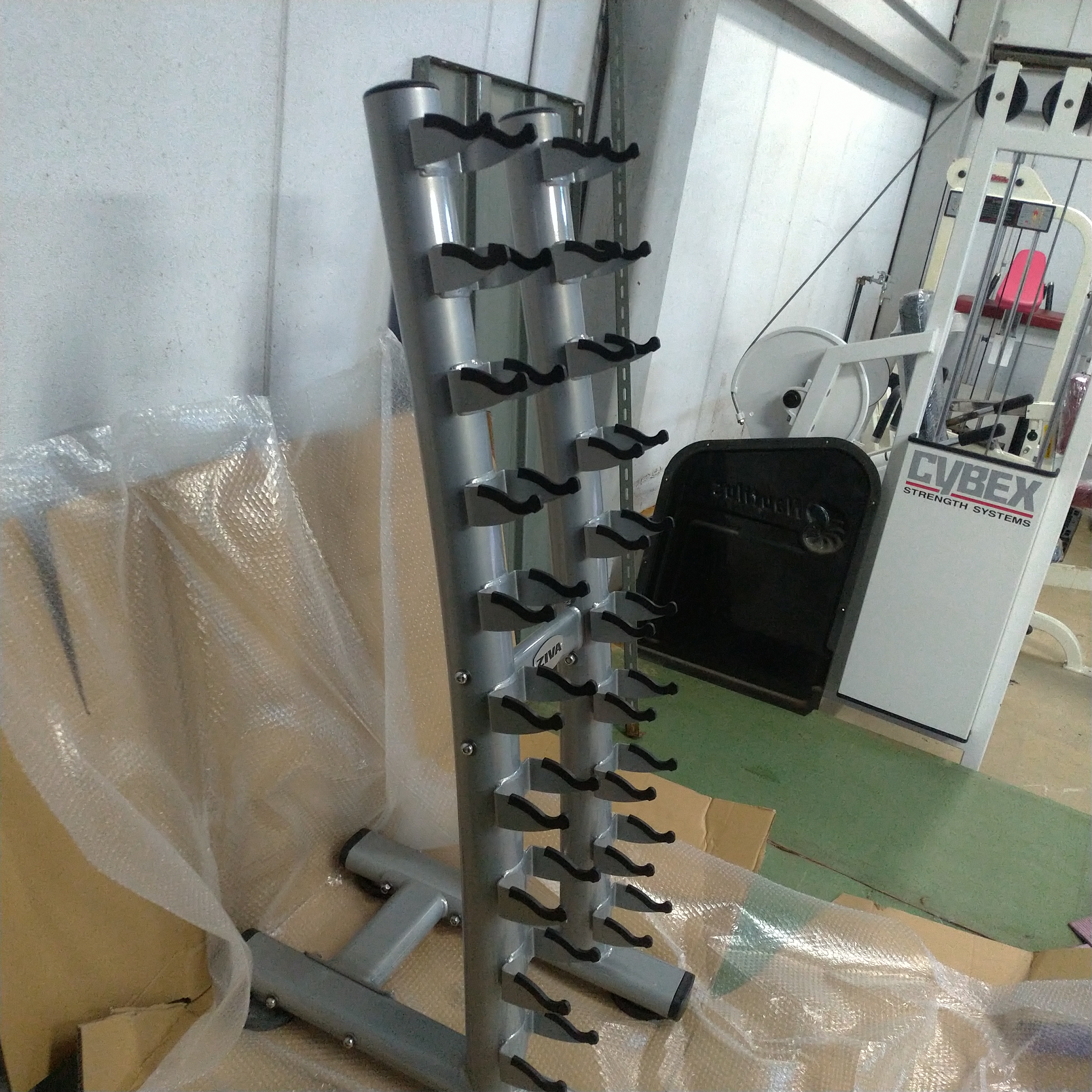 Ziva 1-10kgソリッドスチールウレタンダンベル+スタジオダンベルラック1-10kgペア